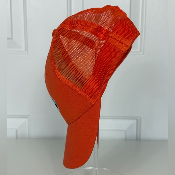 Patagonia Fitz Roy Bison Trucker One Size Hat Mesh Snapback Orange - Picture 5 of 7